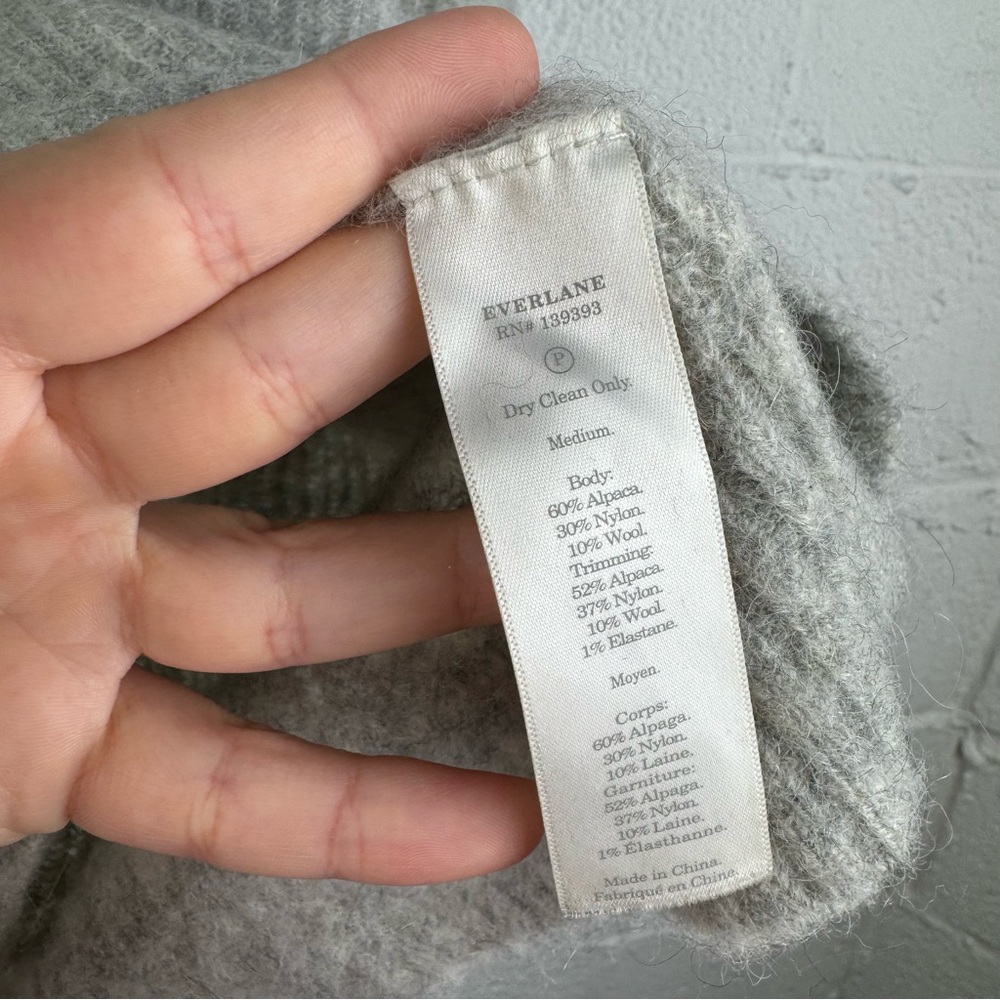Everlane Alpaca Crew Neck Sweater  M - Picture 4 of 6